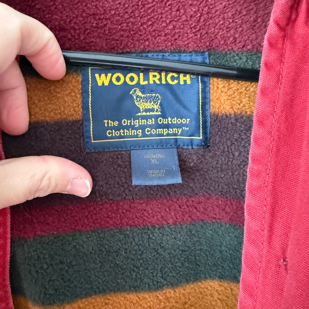 Woolrich Red Ruby Lined Chore Coat Barn Jacket Vi… - image 8